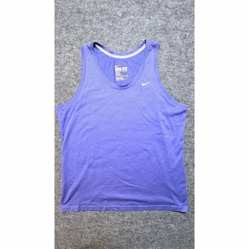 Nike Dri-FIT Tank Top Womens XL Blue Scoop Neck Sleeveless Activewear